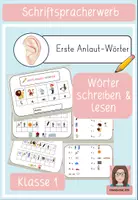 Vorschau - Arbeitsblätter - Mit Anlautbildern Wörter schreiben Heftchen - Deckblatt