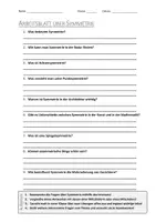 Vorschau - Arbeitsblätter - AB mit Fragen zum Thema "Symmetrie" + Lösungsblatt + Infografik - Deckblatt