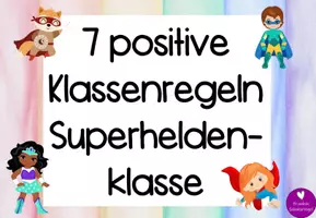 Vorschau - Poster - Klassenregeln für deine Superheldenklasse - Deckblatt