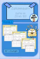 Vorschau - Aufgabenkarten - Zahlenmauern Kartei ZR 100 - Deckblatt