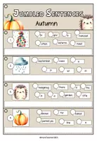 Vorschau - Arbeitsblätter - Jumbled Sentences zum Thema Autumn Lerntheke - Seite 1