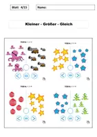 Vorschau - Arbeitsblätter - 25 Arbeitsblätter Vergleiche kleiner-größer-gleich - Mathe GS 1 - Seite 3