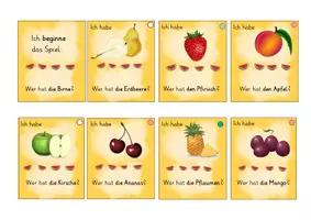 Vorschau - Spiele - Lesespiel "Ich habe-Wer hat?" Obst/ Obstarten - Seite 1