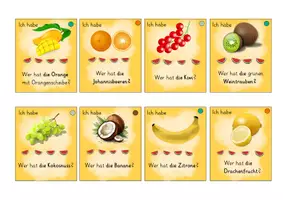 Vorschau - Spiele - Lesespiel "Ich habe-Wer hat?" Obst/ Obstarten - Seite 2