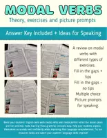 Vista previa - Hojas de trabajo - Modal Verbs - Teoría, Práctica + Speaking - Portada