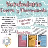 Vista previa - Juegos / Gamificación - Fuerza y movimiento juegos para practicar el vocabulario - Portada