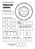 Aperçu - Fiches - ART: Fiche de travail sur la théorie des couleurs (solution incluse) - Page 1