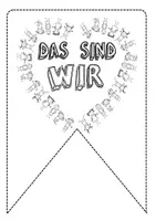 Vorschau - Mal- und Bastelvorlagen - STECKBRIEFE (Das bin ICH / Das sind WIR) - Wimpel, Dekoration - Seite 1