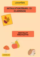 Vorschau - Arbeitsblätter - Artikulationsübung /s/ Herbstblätter - Deckblatt