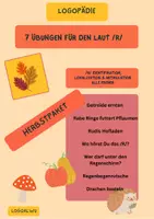 Vorschau - Arbeitsblätter - Übungen für den Laut R Herbstpaket - Deckblatt