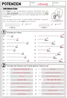 Vorschau - Arbeitsblätter - Potenzen Mathematik – Potenzrechnung, Potenzschreibweise, Basis und Exponent, Potenzwerte berechnen | Arbeitsblatt, Übungsblatt, Rechenaufgaben, Mathematik Übungen 7., 8. Klasse, Sekundarstufe - Seite 3