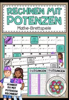 Vorschau - Spiele - RECHNEN MIT POTENZEN – 3 Mathe-Brettspiele - Deckblatt