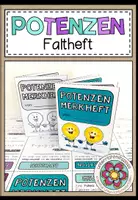 Vorschau - Mal- und Bastelvorlagen - POTENZEN - Faltheft (Merkheft) - Deckblatt