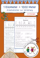 Vorschau - Arbeitsblätter - Arbeitsblätter - "Kilometer" Längen - mit Lösungen - Deckblatt