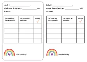 Vorschau - Anderer Materialtyp - Krankenmappe - Schilder und Kopiervorlage (Regenbogenmotiv) - Seite 3
