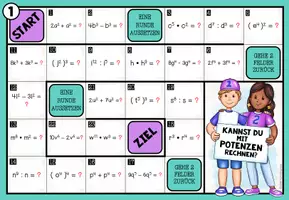 Vorschau - Spiele - RECHNEN MIT POTENZEN – 3 Mathe-Brettspiele - Seite 1