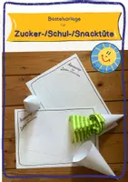 Vorschau - Mal- und Bastelvorlagen - Zuckertüte/Schultüte/Snacktüte - Bastelvorlage - Deckblatt