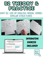 Vista previa - Hojas de trabajo - B2 B2First. Modal Verbs. Similar Structures. Rewrite - página 1