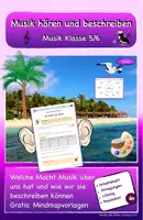 Vorschau - Arbeitsblätter - Musik hören und beschreiben - Die Macht der Musik - Deckblatt