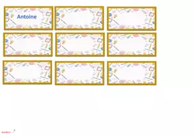 Aperçu - Cartes / Images - étiquettes porte manteaux et étiquettes prénoms - Page de couverture
