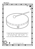 Vista previa - Hojas de trabajo - Trazar y Colorear Instrumentos de la Familia de Percusión - página 3