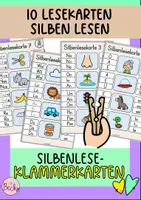 Vorschau - Aufgabenkarten - Lesekarten Silben (Klammerkarten Set 2) - Deckblatt
