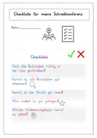 Vorschau - Arbeitsblätter - Checkliste für meine Schreibkonferenz - Deckblatt