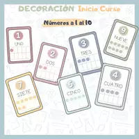 Vista previa - Refuerzo / NEE / Materiales de apoyo - Tarjetas de números del 1 al 10 "estilo BOHO". - Portada