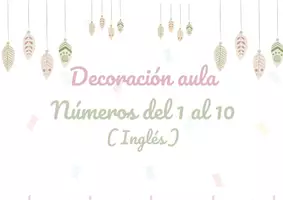 Vista previa - Refuerzo / NEE / Materiales de apoyo - FLASHCARDS - Numbers 1 to 10 (English) - página 1
