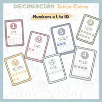 Vista previa - Refuerzo / NEE / Materiales de apoyo - FLASHCARDS - Numbers 1 to 10 (English) - Portada