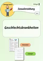 Vorschau - Arbeitsblätter - Geschlechtskrankheiten / Sexualerziehung - AB & Lösungen - Deckblatt