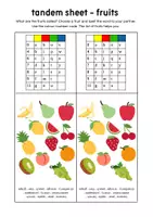Vorschau - Arbeitsblätter - 4 tandem sheet - fruits furniture clothes free time - Seite 1