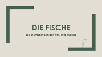 Vorschau - Präsentationen/Tafelbilder - Die Fische (Präsentation und H5P) - Deckblatt