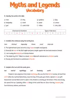 Vorschau - Arbeitsblätter - Myths and Legends, Vocabulary Worksheet - Seite 3