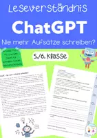 Vorschau - Stationenlernen - Leseverstehen - ChatGPT, nie mehr Aufsätze schreiben - Deckblatt