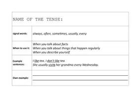 Vorschau - Arbeitsblätter - Tenses game - Seite 2
