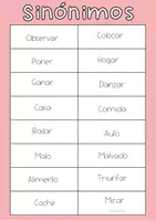 Vista previa - Hojas de trabajo - Juego sinónimos y antónimos - página 2