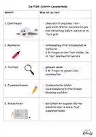 Vorschau - Merkblätter - 5 Schritt Lesemethode - Lesestrategie - Seite 1
