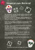 Vorschau - Mal- und Bastelvorlagen - Kunst - Dia de los Muertos - Zuckerschädel zum Tag der Toten würfeln - selbst beeindruckende KunstWERKE erschaffen - Seite 1