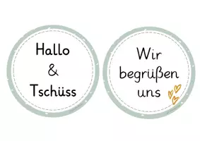 Vorschau - Bildkarten - Hallo & Auf Wiedersehen - Bildkarten zur Begrüßung & Verabschiedung - Seite 1