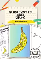 Vorschau - Mal- und Bastelvorlagen - Geometrische Figuren - Übung - Obst - Deckblatt