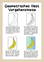 Vorschau - Mal- und Bastelvorlagen - Geometrische Figuren - Übung - Obst - Seite 1