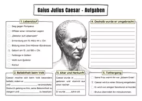 Vorschau - Arbeitsblätter - Das Leben von Gaius Julius Caesar und die Caesar-Verschlüsselung - Seite 3