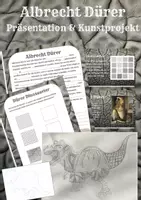 Vorschau - Arbeitsblätter - Albrecht Dürer Präsentation & Kunstprojekt - Deckblatt