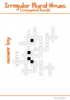 Vorschau - Arbeitsblätter - Irregular Plural Nouns, Crossword Puzzle - Seite 1