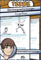 Vorschau - Arbeitsblätter - Escape Room Gleichungsumformung - Deckblatt