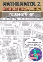 Vorschau - Arbeitsblätter - Einmaleins üben Pausenfüller zu Malreihen - Deckblatt