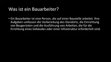 Vorschau - Arbeitsblätter - AB mit Fragen zum Thema "Bauarbeiter" + Lösungsblatt + Mindmap - Seite 3