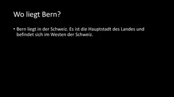 Vorschau - Arbeitsblätter - AB mit Fragen zum Thema "Bern" + Lösungsblatt - Seite 2