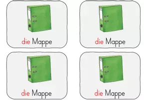 Vorschau - Bildkarten - Wortschatzheft Schulsachen - Seite 1
